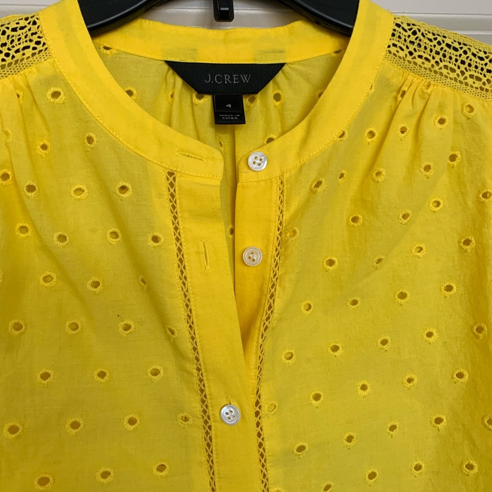 Eyelet Button-Up Shirt - image 2